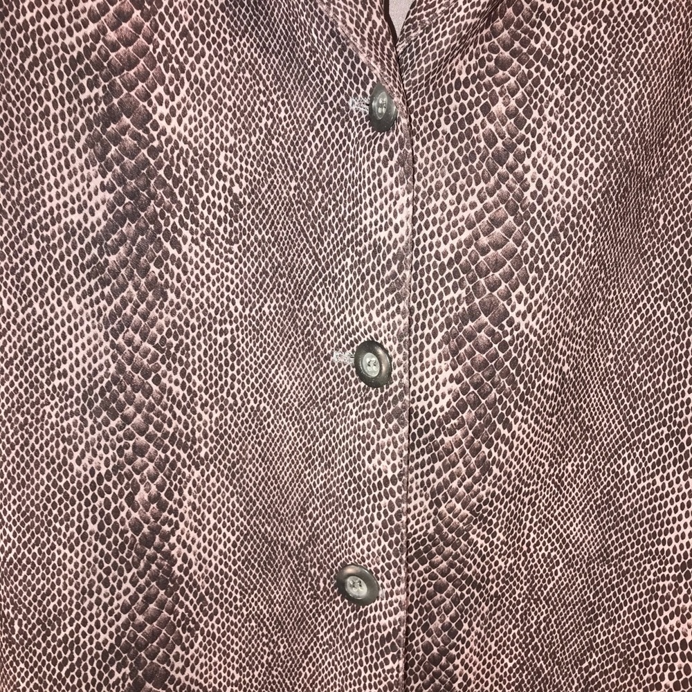 Vintage Snake Print Blazer, Made in USA, Size 1X - Picture 6 of 10